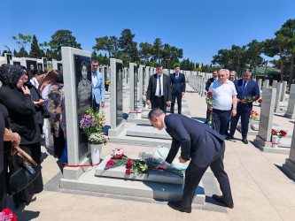 Vətən müharibəsi şəhidi Əsəd Əsədlinin doğum günündə məzarı ziyarət edilib - 17.06.2026