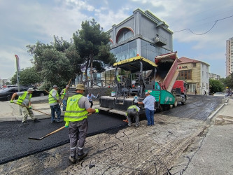 Nizami rayonunda yol infrastrukturunun yenilənməsi işləri davam etdirilir - 08.07.2026