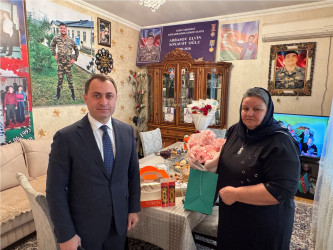 Vətən müharibəsi şəhidi Abasov Elvin Səxavət oğlunun ailəsi ziyarət edilib - 05.04.2025