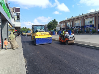 Nizami rayonunda yol infrastrukturunun yenilənməsi işləri davam etdirilir - 08.07.2026