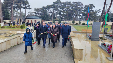 Vətən müharibəsi şəhidi mayor İlkin Rzayevin məzarı ziyarət edilib - 17.12.2023