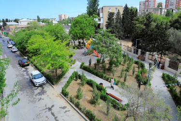 Nəsimi küçəsi 32a ünvanındakı park abadlaşdırılaraq sakinlərin istifadəsinə verilib - 04.05.2024