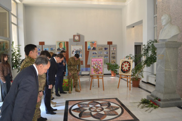 1 nömrəli Uşaq Evində Ulu Öndər Heydər Əliyevin 100 illiyi münasibətilə “Azərbaycan - yurdum mənim!” adlı rəsm sərgisi  - 28.03.2023