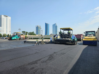 Nizami rayonunda küçə və yolların təmiri davam etdirilir - 22.07.2026