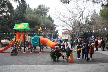 Nizami rayonu, Keşlə qəsəbəsinin parkı əsaslı təmirdən sonra sakinlərin istifadəsinə verildi - 14.02.2024